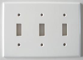 【LEVITON社】【COOPER社】スイッチプレートスタンダードつや消し トリプル