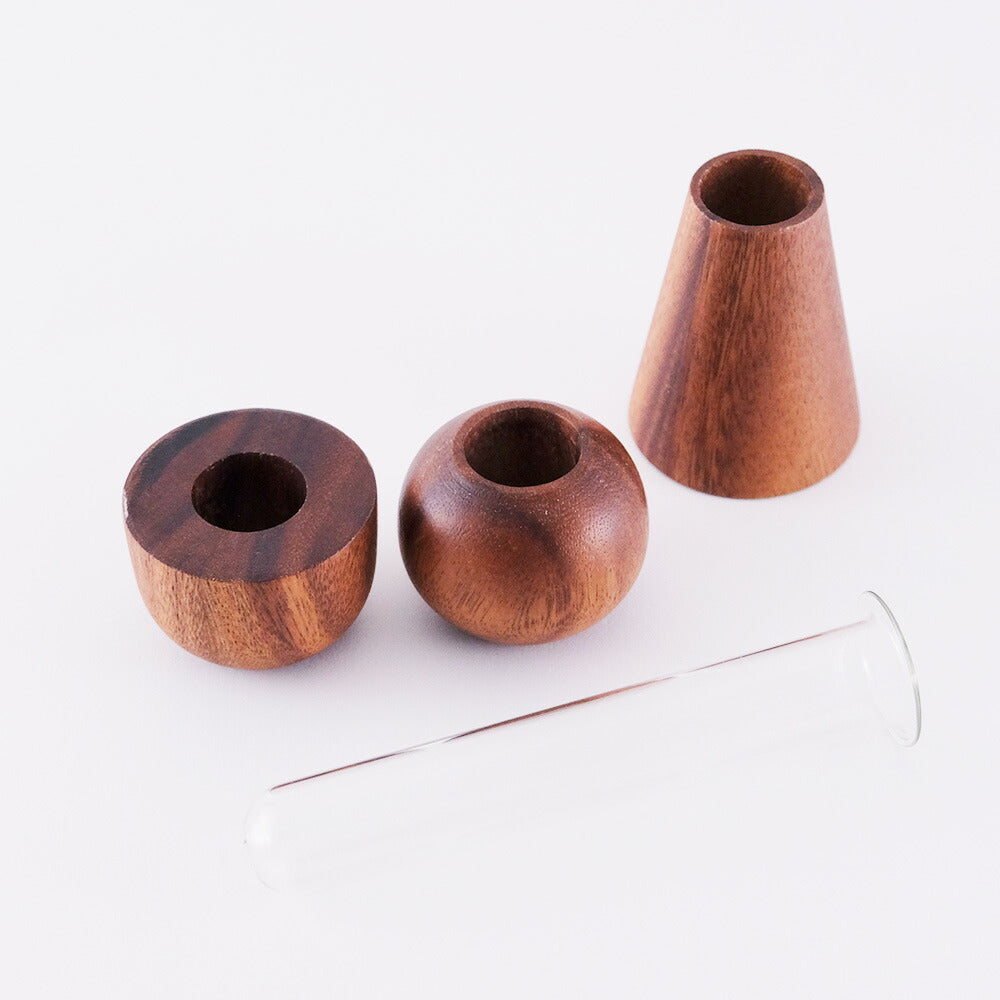 積み木のようなフラワーベース(3種類)試験管型ガラス付き/花瓶 一輪挿し 組み替え自由