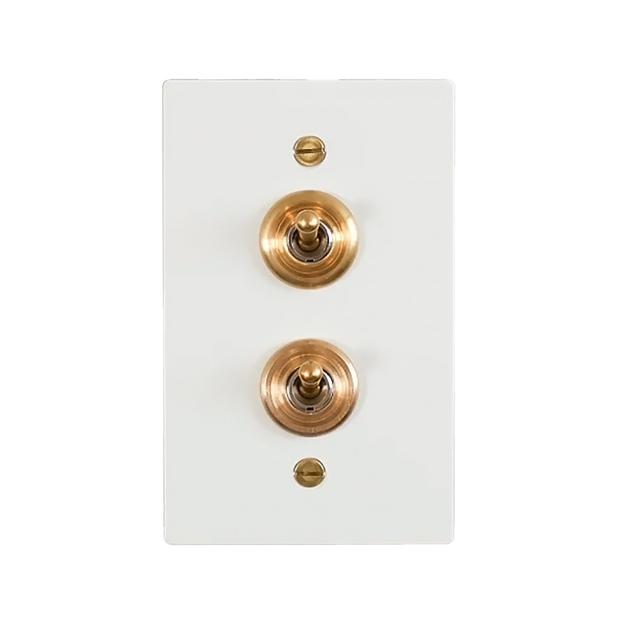 【クリックポスト便可】【メール便可】ホワイトスチールプレート 2スイッチ HS3770