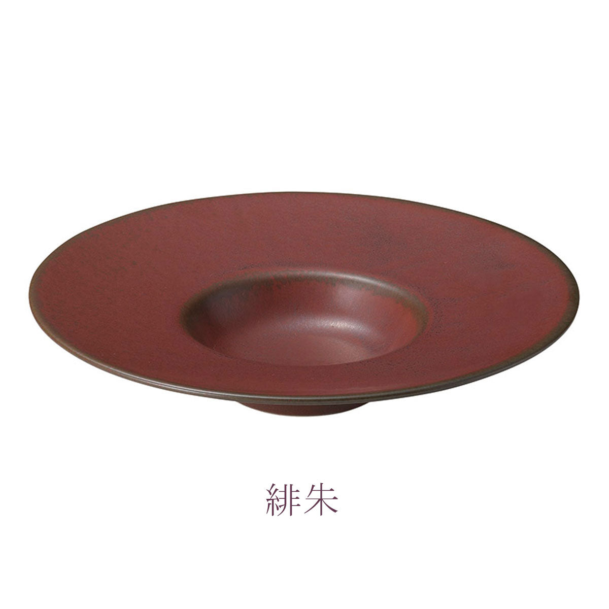 【取り寄せ商品】24cm平型スープ 4色 (絹衣 緋朱 黒滴 黒曜)【日本製】