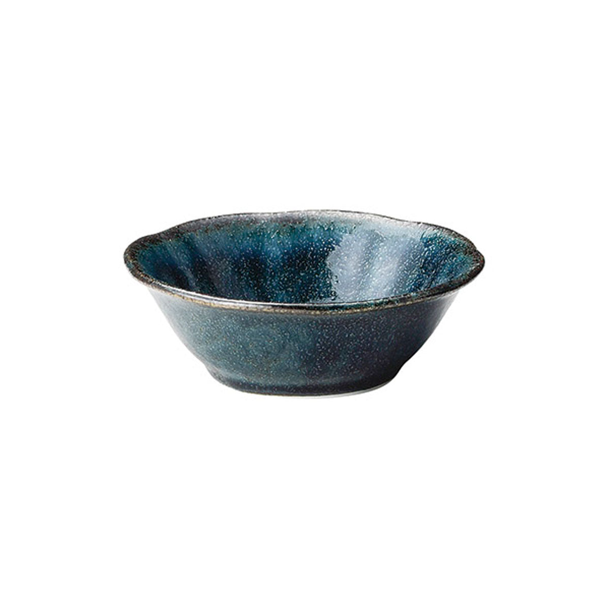 【取り寄せ商品】和 WA-ware 3.8花型丼 藍潤(うるみ)【日本製】 08200238