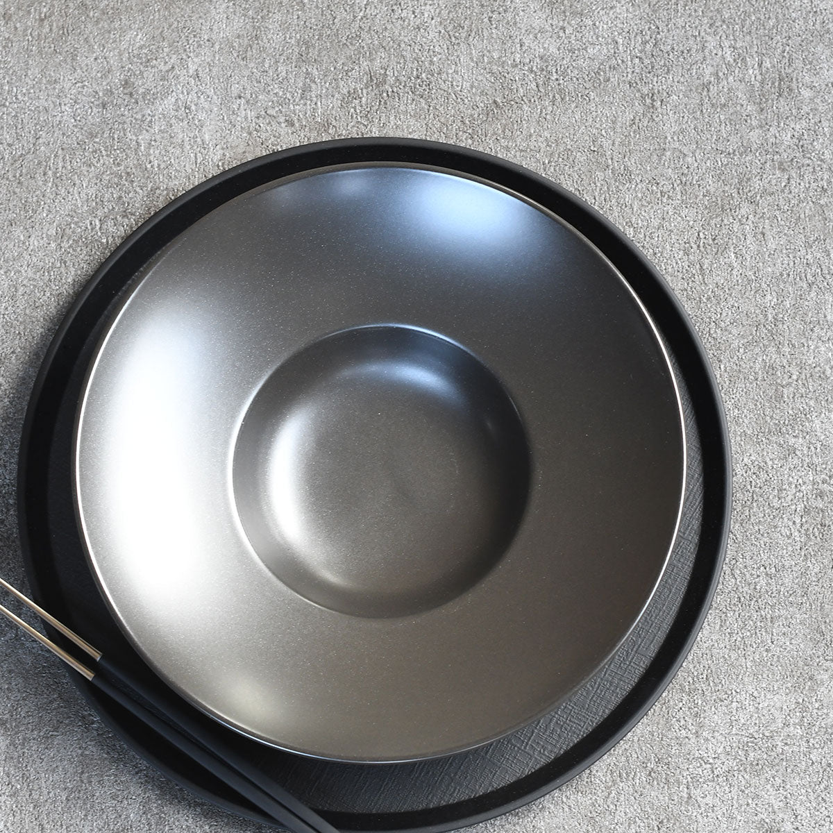 【取り寄せ商品】26cmリム型スープ 黒マット【日本製】 50102814