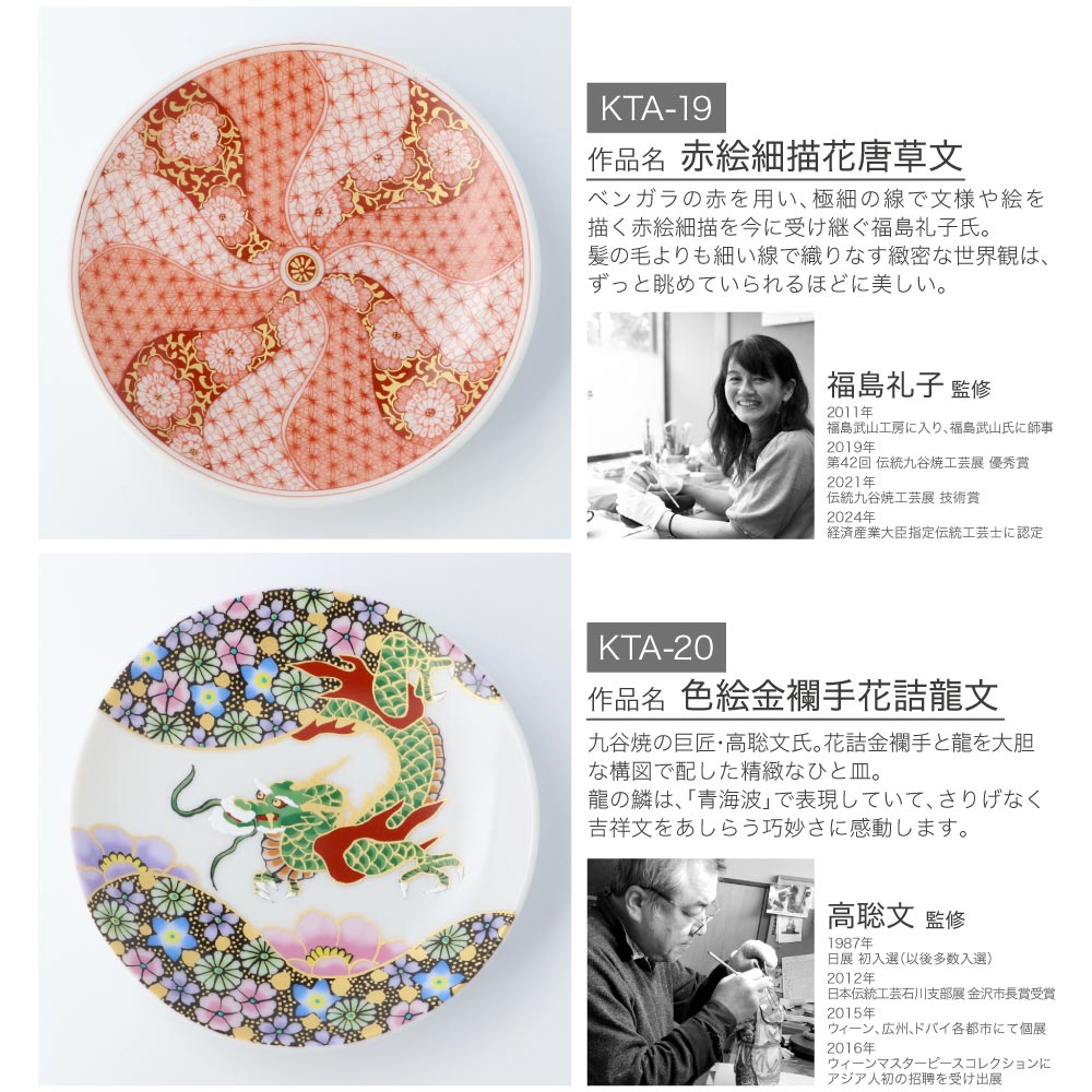 有名作家監修 九谷アート小皿 20種類 Kutani Art【日本製 ギフト】