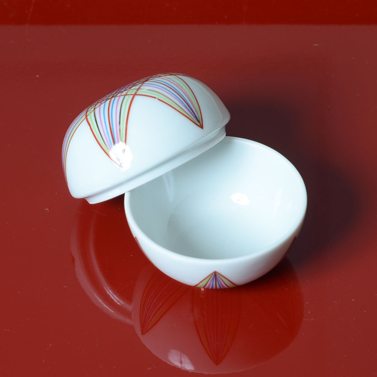 用美 YOUBI 陶器珍味入 友禅千筋手まり珍味入 25529