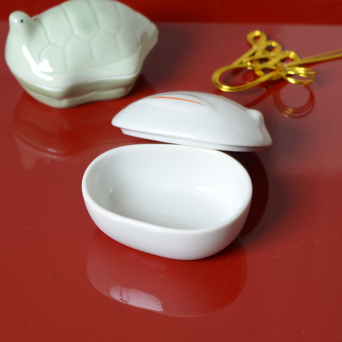 用美 YOUBI 陶器珍味入 白うさぎ珍味入 26677