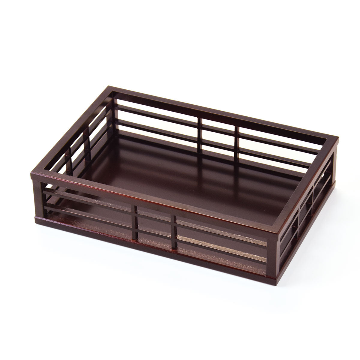 【取り寄せ商品】用美 YOUBI おもてなし格子料理箱 溜色【日本製】 27171