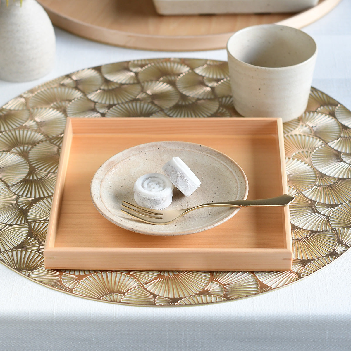 【取り寄せ商品】用美 YOUBI 敷皿・盛皿 ひのき おはこ料理皿 6寸5分【日本製】 30349