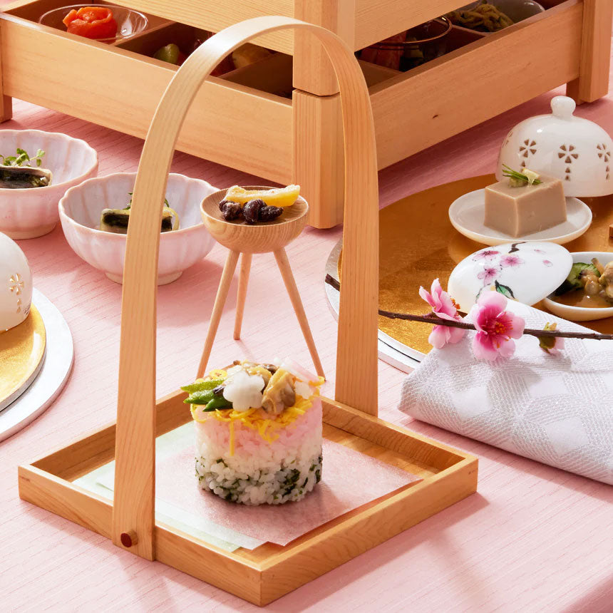 【取り寄せ商品】用美 YOUBI 料理箱 5寸ひのき手提【日本製】 38321
