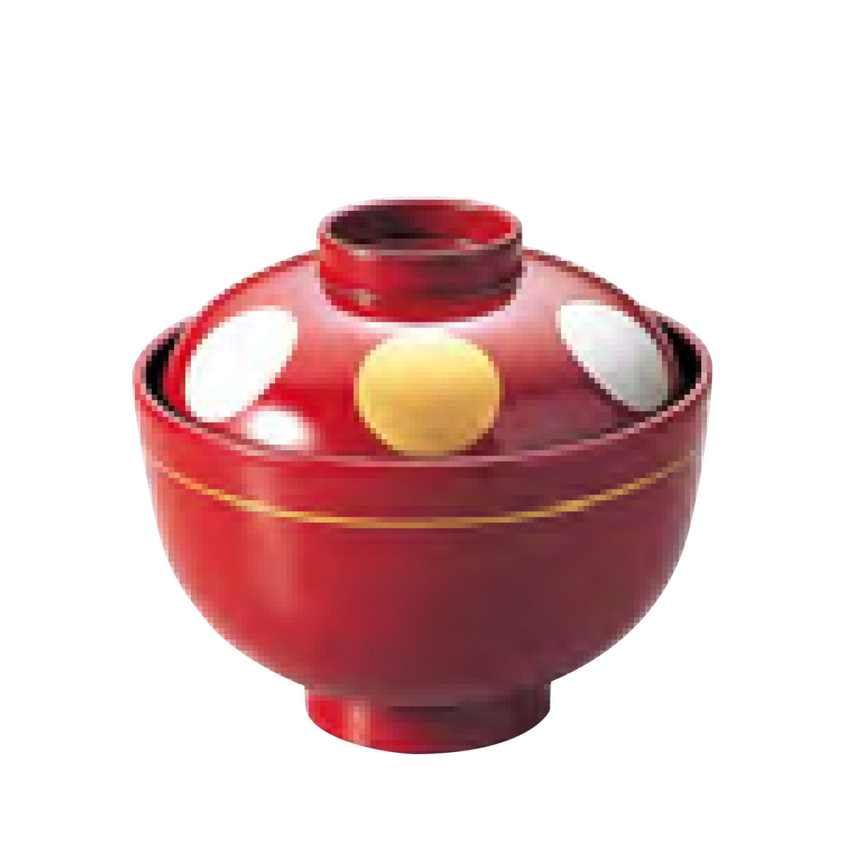 【取り寄せ商品】漆器椀 麻呂小吸椀 朱日月 179 5-205-3