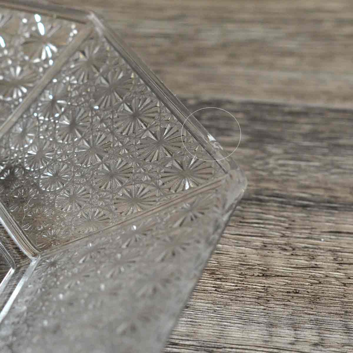 切子硝子 香菊八角皿 天金【日本製】 aoya-km-k13g