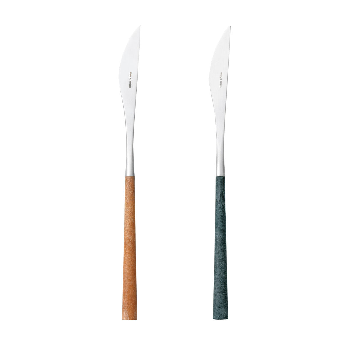【取り寄せ商品】【メール便可】【クリックポスト便可】 horeca POLA Marble テーブルナイフ 2色(マット/キャメルブラウン、マット/フォレストグリーン)【ポルトガル製】 BI309-TBK/BI409-TBK