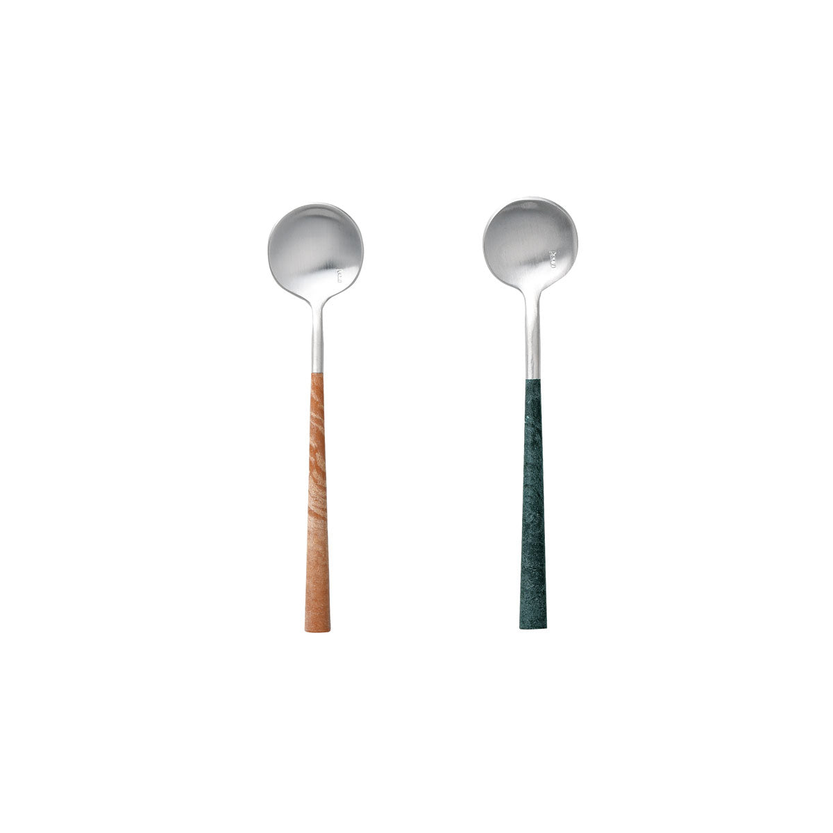 【取り寄せ商品】【メール便可】【クリックポスト便可】 POLA Marble ティースプーン 2色(マット/キャメルブラウン、マット/フォレストグリーン)【ポルトガル製】 BI309-TS/BI409-TS