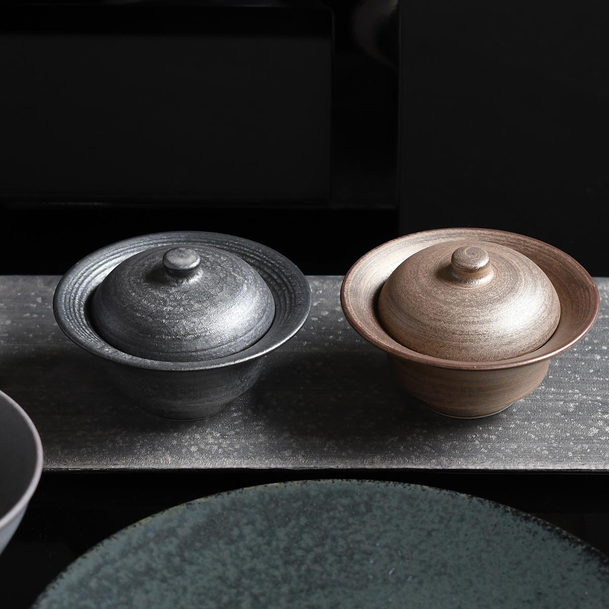 【取り寄せ商品】崇雪 蓋付珍味 2色 【有田焼】