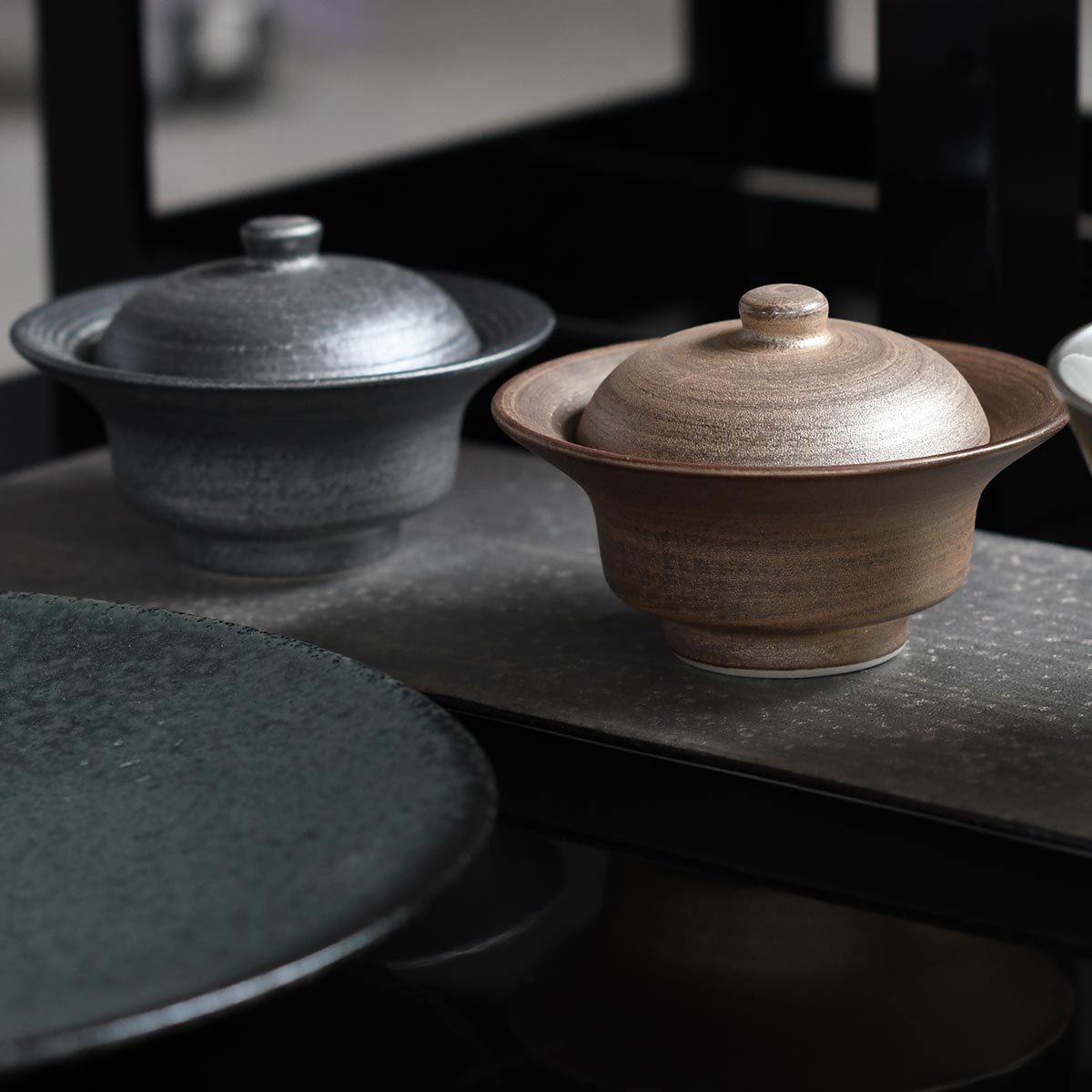 【取り寄せ商品】崇雪 蓋付珍味 2色 【有田焼】