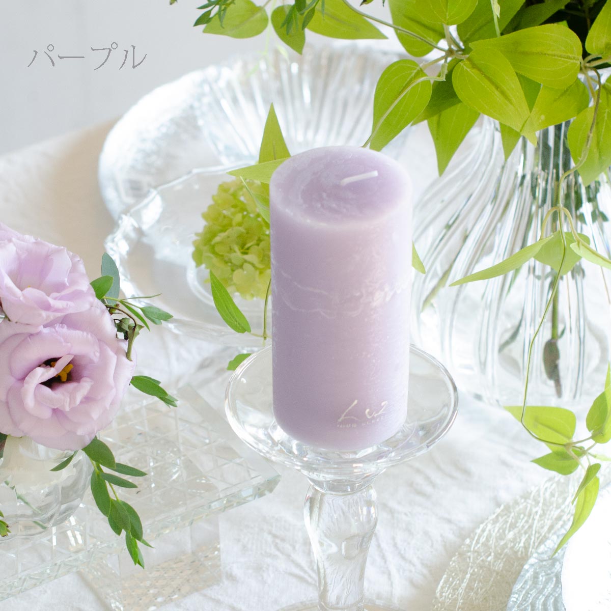 rustic キャンドル ピラーキャンドル 12cm 595