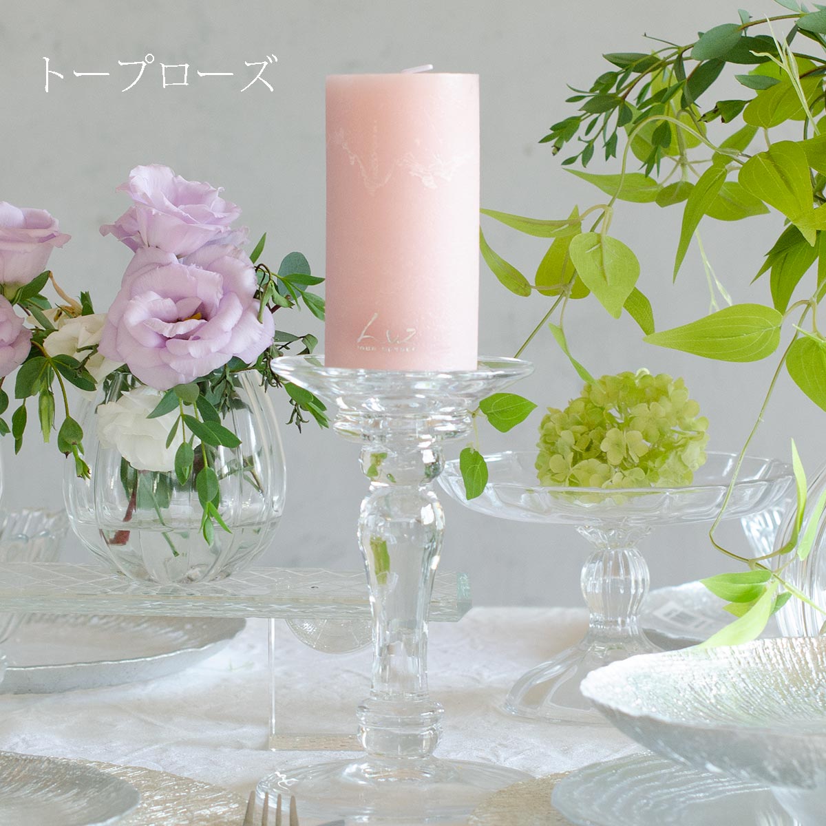 rustic キャンドル ピラーキャンドル 12cm 595