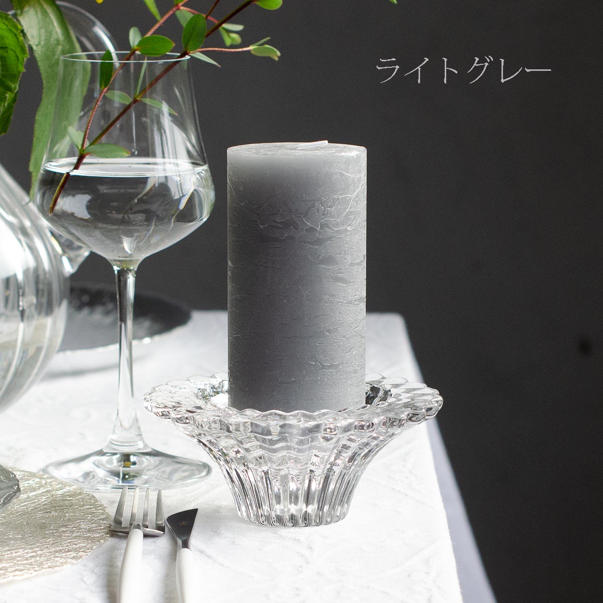 rustic キャンドル ピラーキャンドル 12cm 595