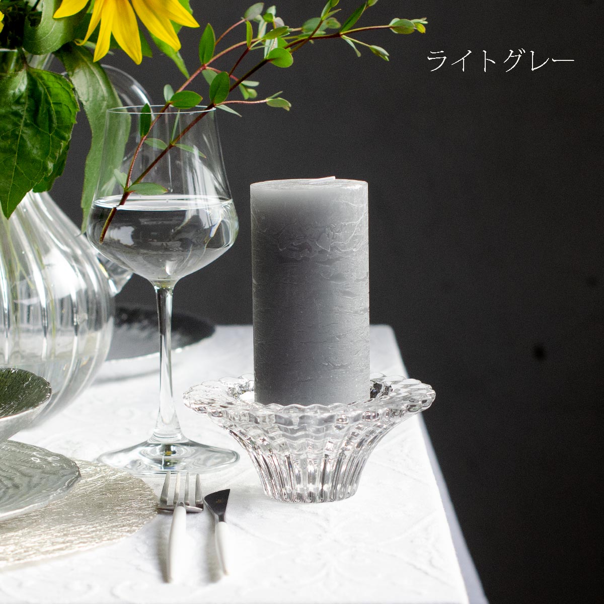 rustic キャンドル ピラーキャンドル 12cm 595