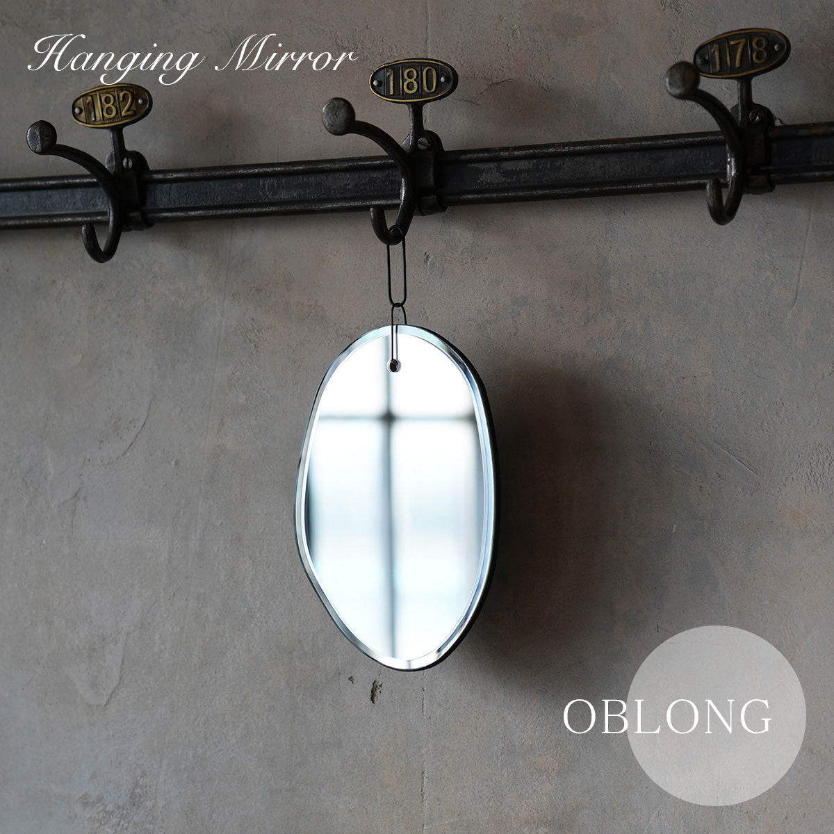 HANGING MIRROR FLOATING CLOUD(ハンギングミラー フローティング クラウド)OBLONGタイプ RN-0816
