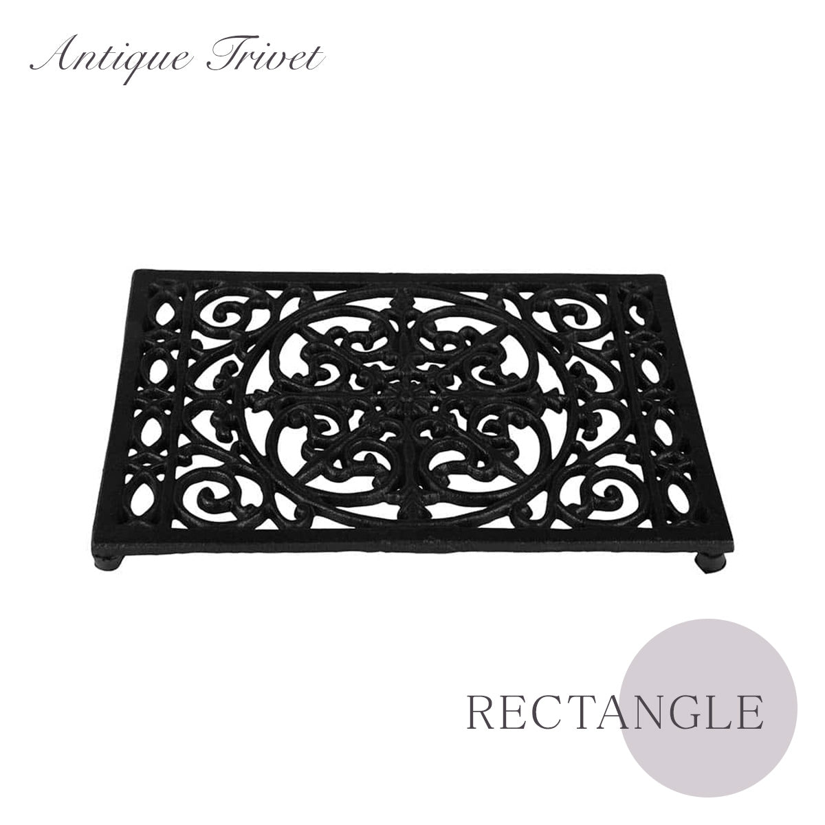 【クリックポスト便可】【メール便可】RECTANGLE TRIVET ANTIQUE BLACK(レクタングル トリベット アンティーク ブラック)S315-115ABK