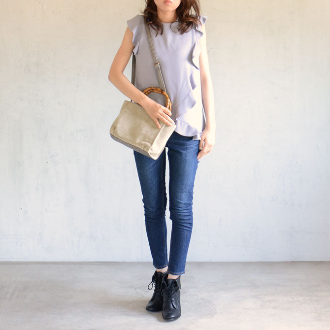 【SALE 20%OFF】Cachellie カシェリエ スエード バンブー2WAYバッグ