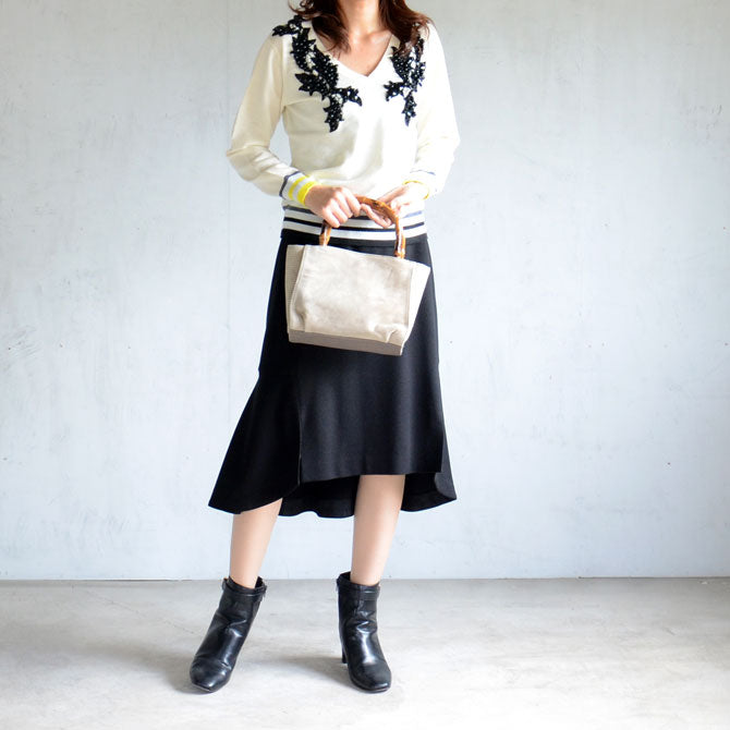 【SALE 20%OFF】Cachellie カシェリエ スエード バンブー2WAYバッグ