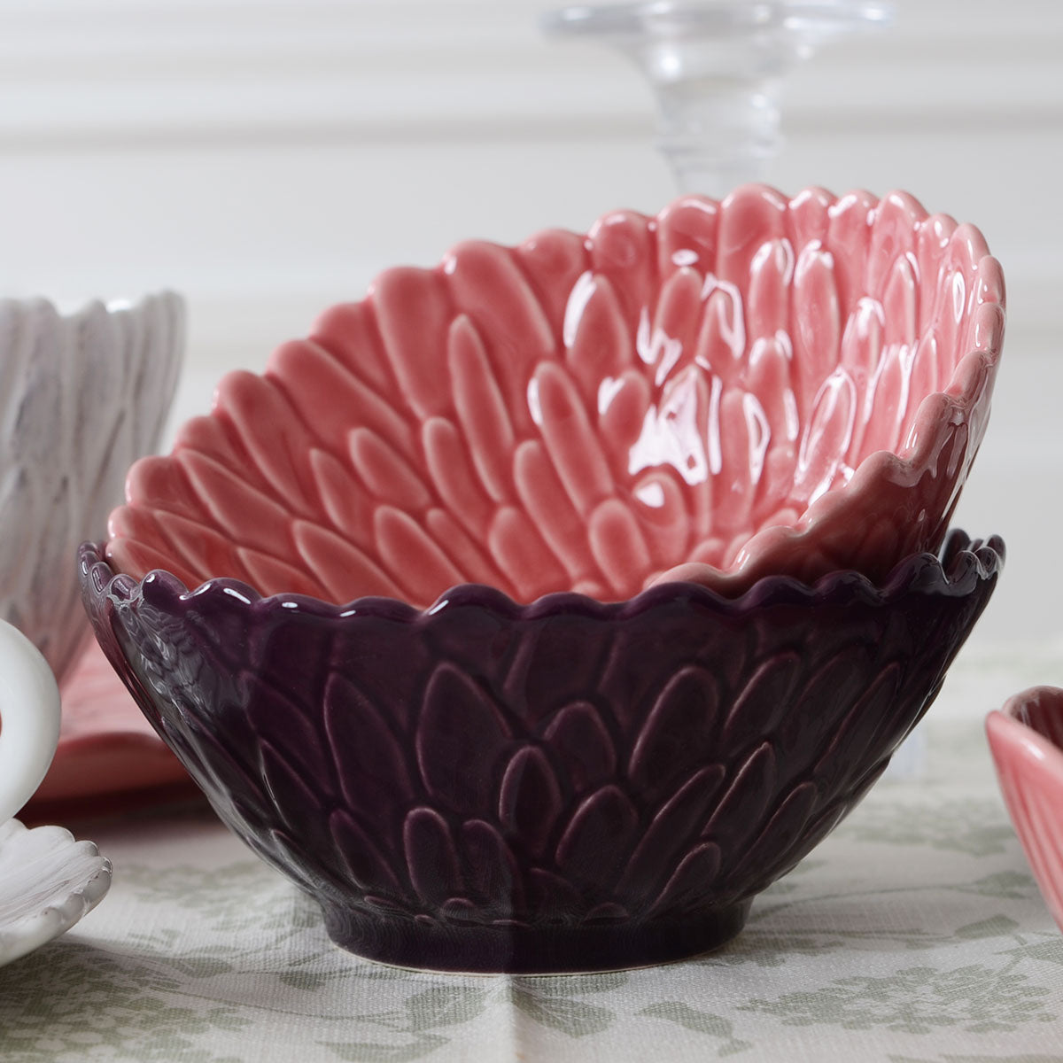 BORDALLO SAN RAPHAEL ボルダロ・サンラファエル BLOOMYブルーミー ボウルMワイド クリサンテーモ【ポルトガル製】 BP025004