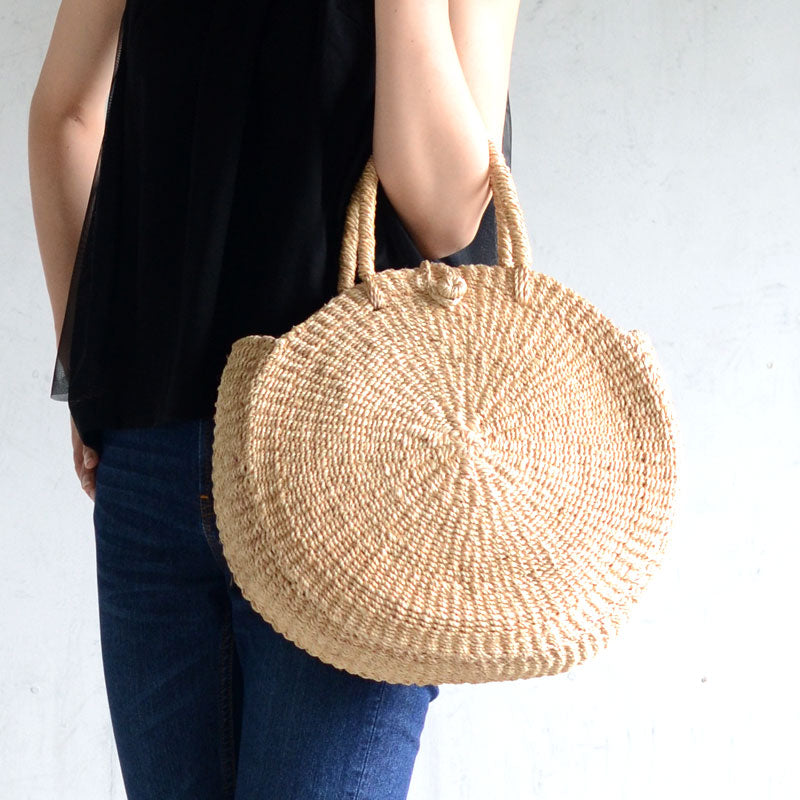 【SALE 20%OFF】ABACA バッグ フラットサークル 423087