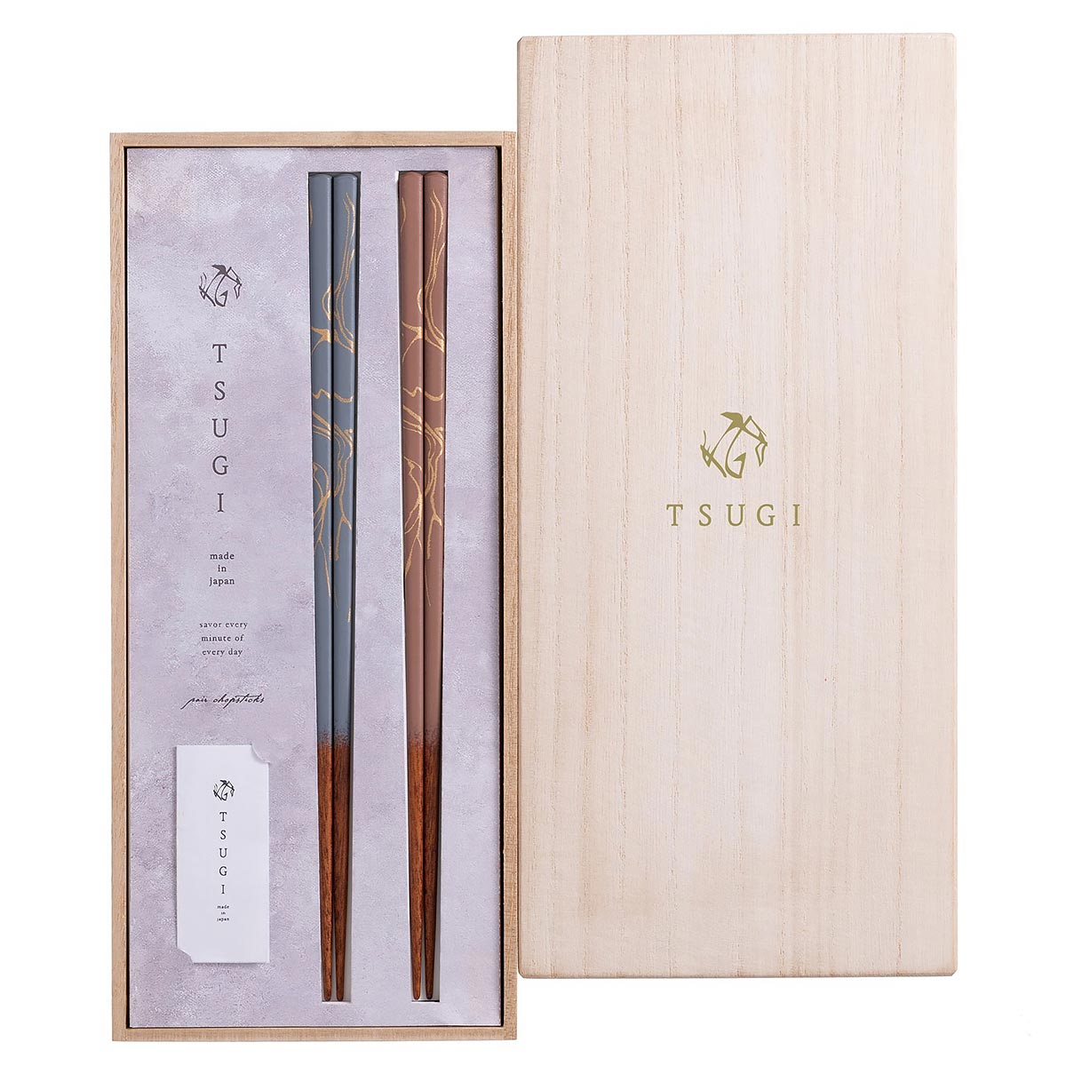 ギフト2膳セット 若狭塗箸 TSUGI(ツギ)【日本製 食洗機対応】