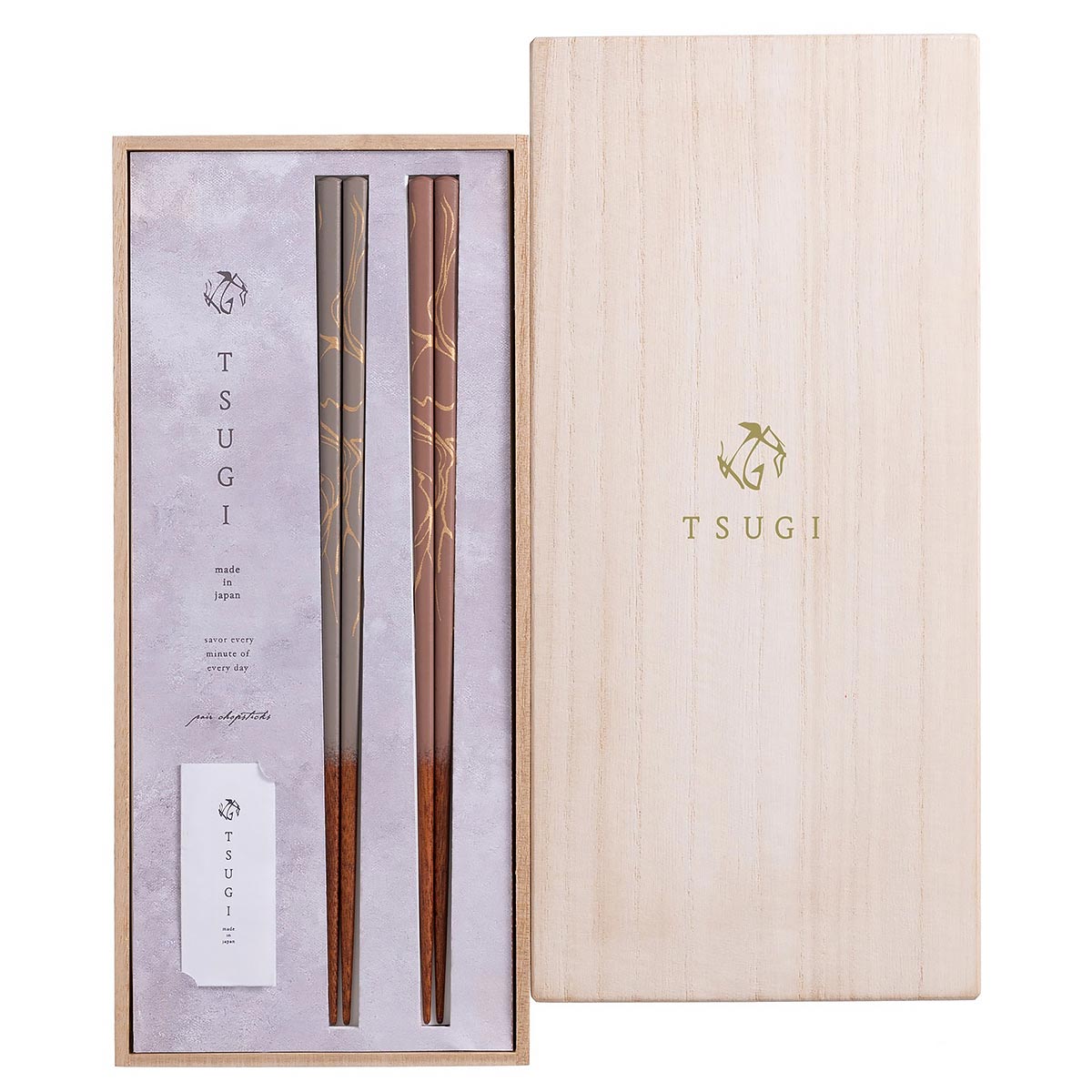 ギフト2膳セット 若狭塗箸 TSUGI(ツギ)【日本製 食洗機対応】