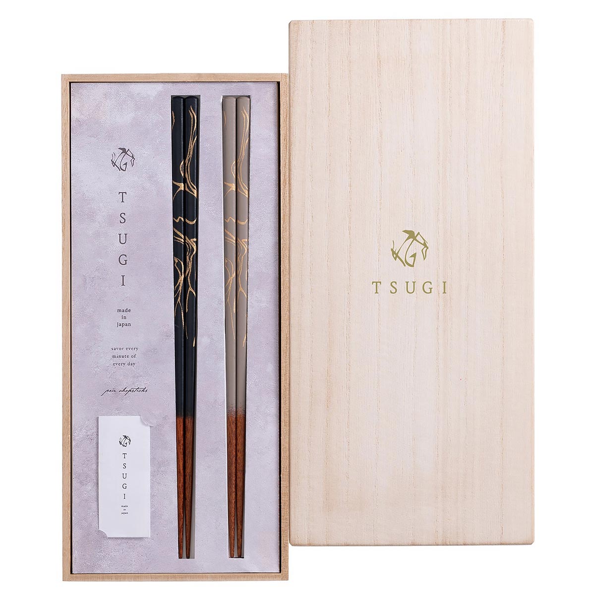 ギフト2膳セット 若狭塗箸 TSUGI(ツギ)【日本製 食洗機対応】
