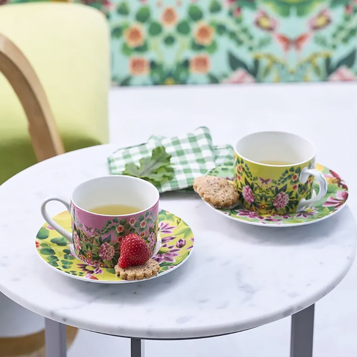 IKEBANA ティーカップ&ソーサー 2個セット