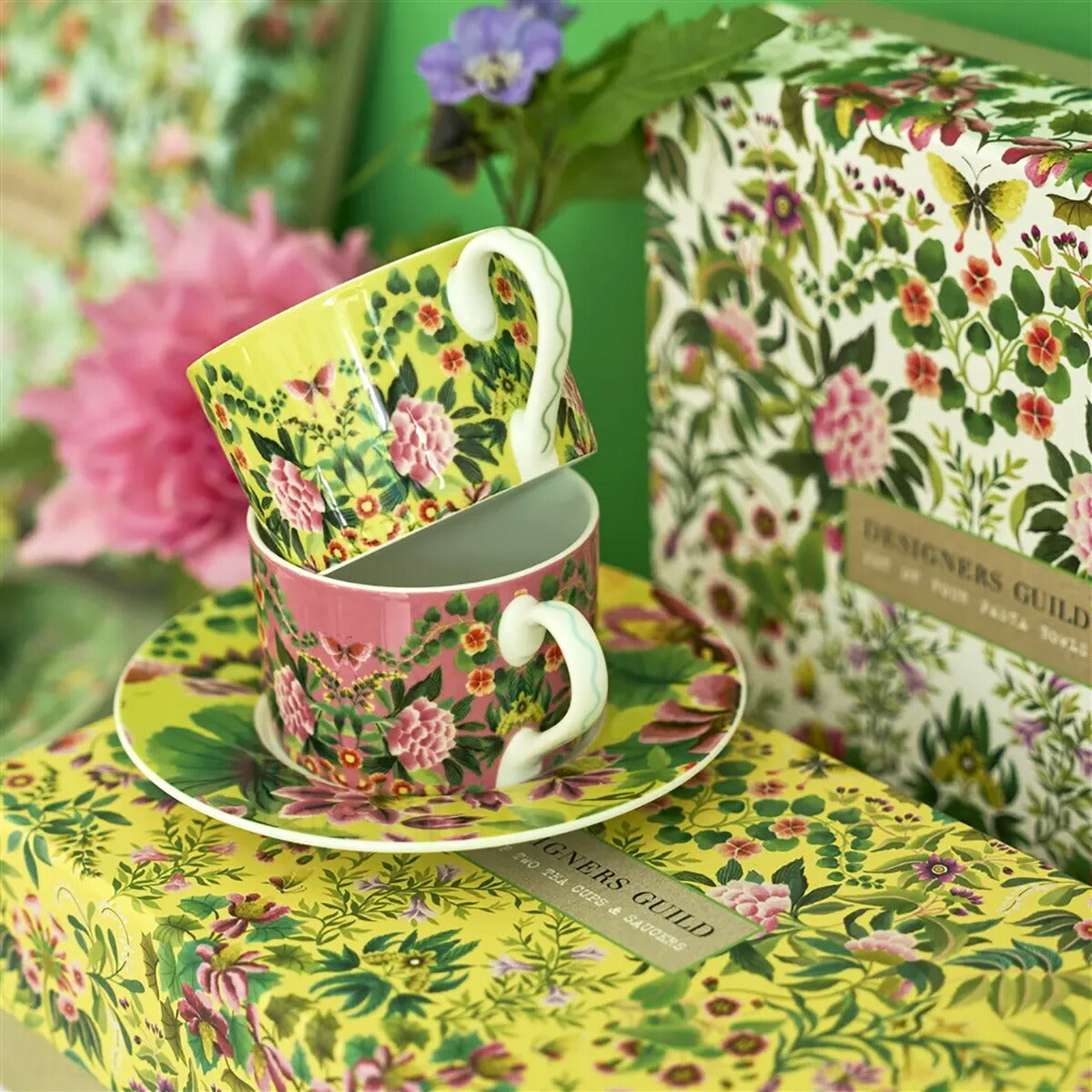IKEBANA ティーカップ&ソーサー 2個セット