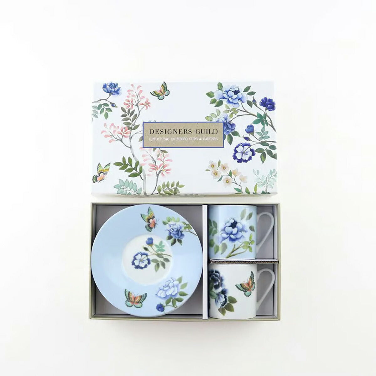 PORCELAINE DE CHINE エスプレッソカップ&ソーサー 2個セット