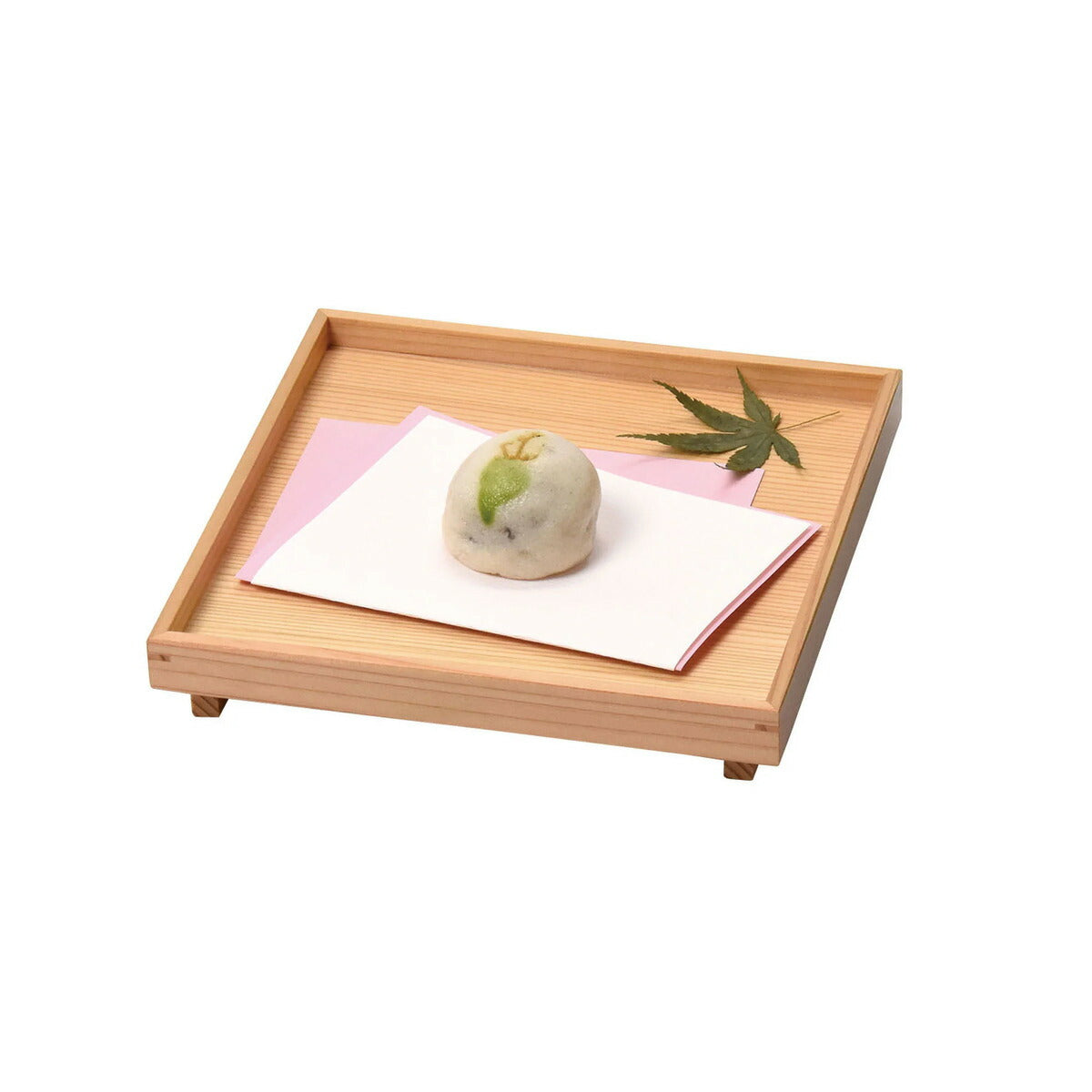 【取り寄せ商品】木曽杉・茶盆 6寸【日本製】 17283