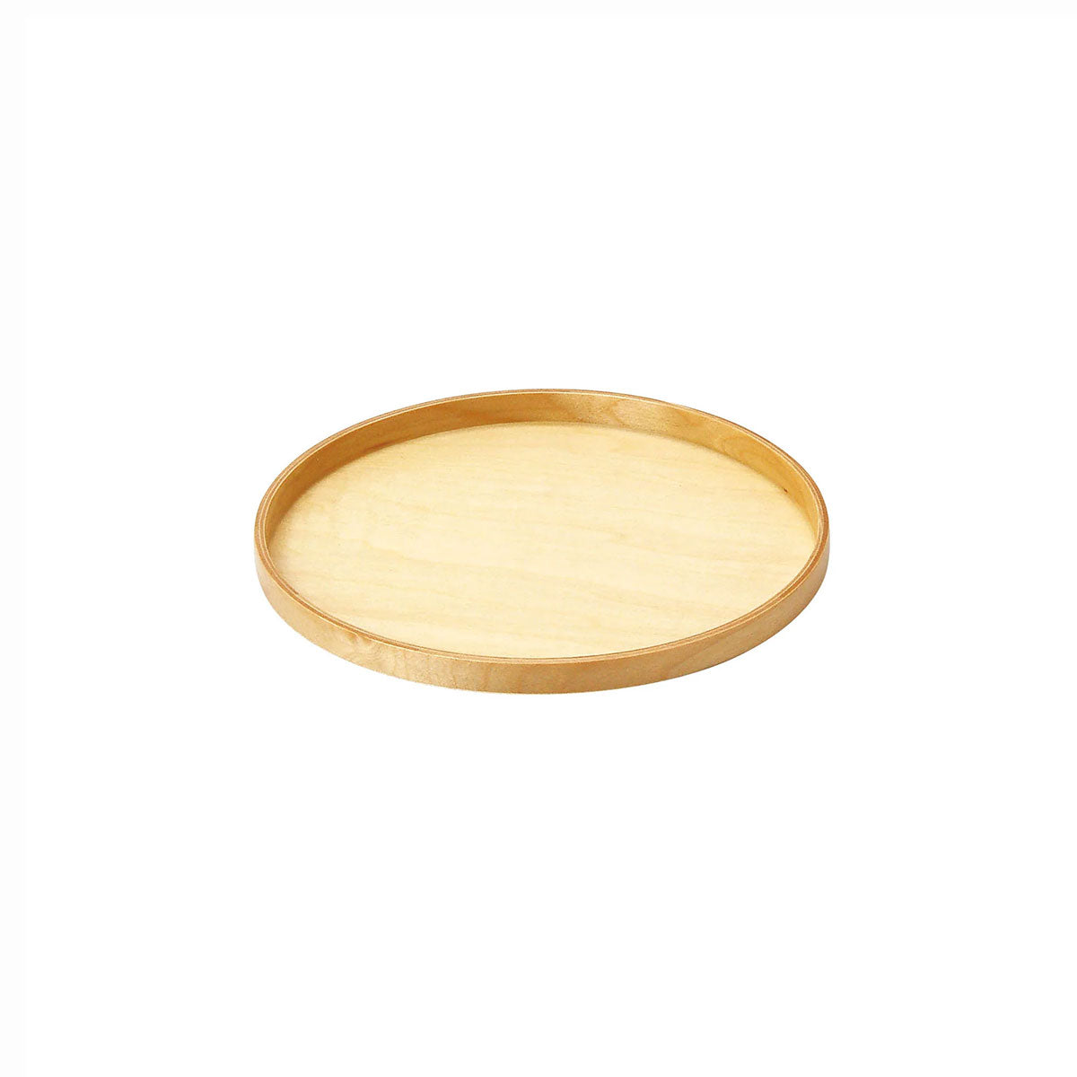 【取り寄せ商品】木製わっぱ丸トレイ 21cm ブラウン【日本製】 17290