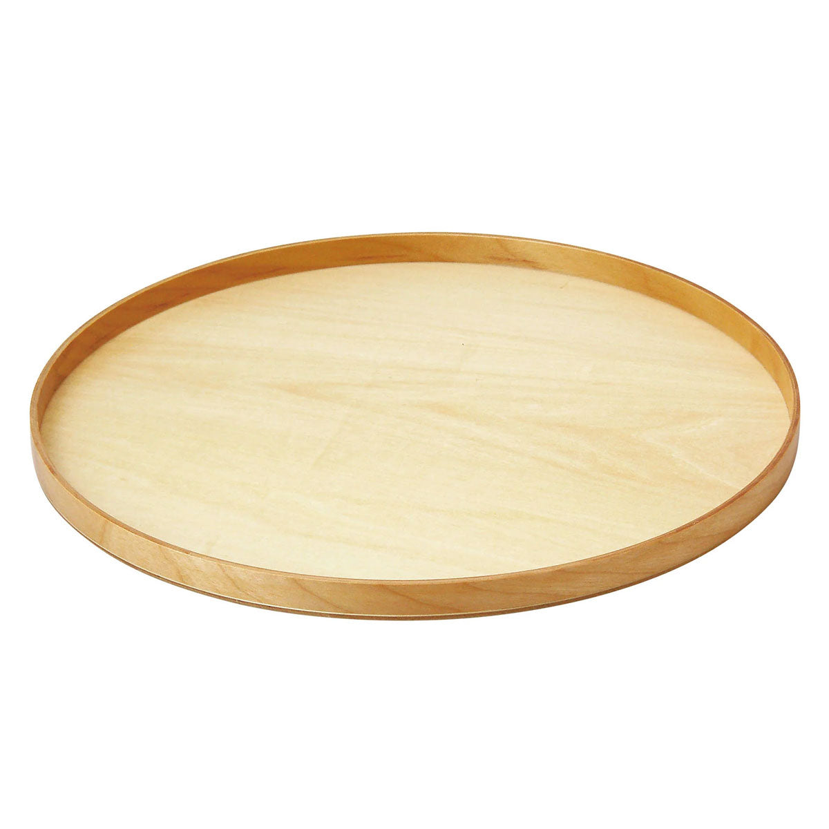 【取り寄せ商品】木製わっぱ丸トレイ 38cm ブラウン【日本製】 17293