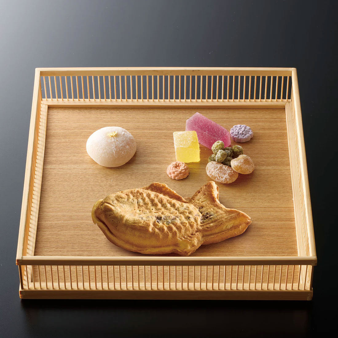 【取り寄せ商品】白竹千筋盛器・正角