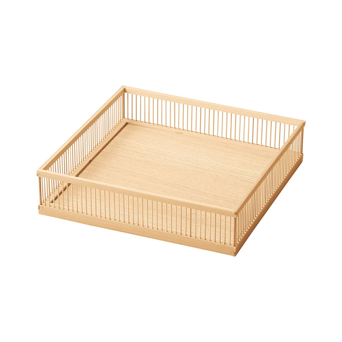【取り寄せ商品】白竹千筋盛器・正角