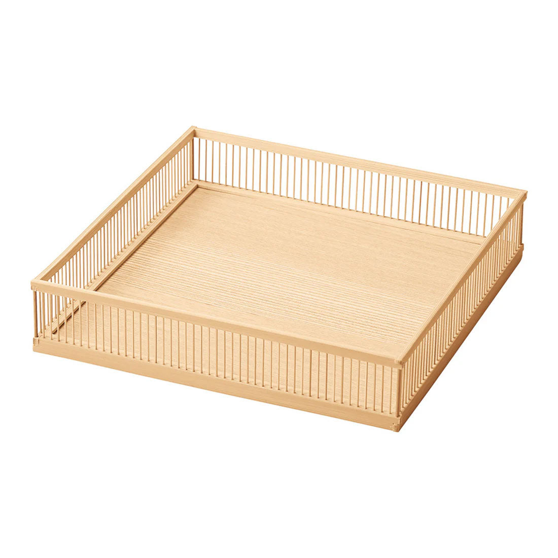 【取り寄せ商品】白竹千筋盛器・正角