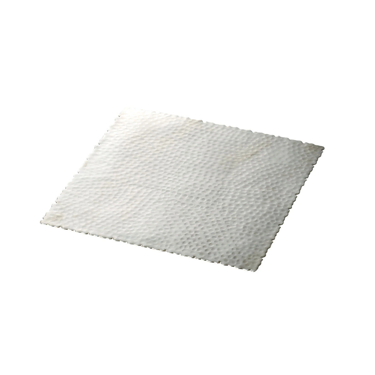【取り寄せ商品】ステンレス槌目 正角プレート(マット) 29058