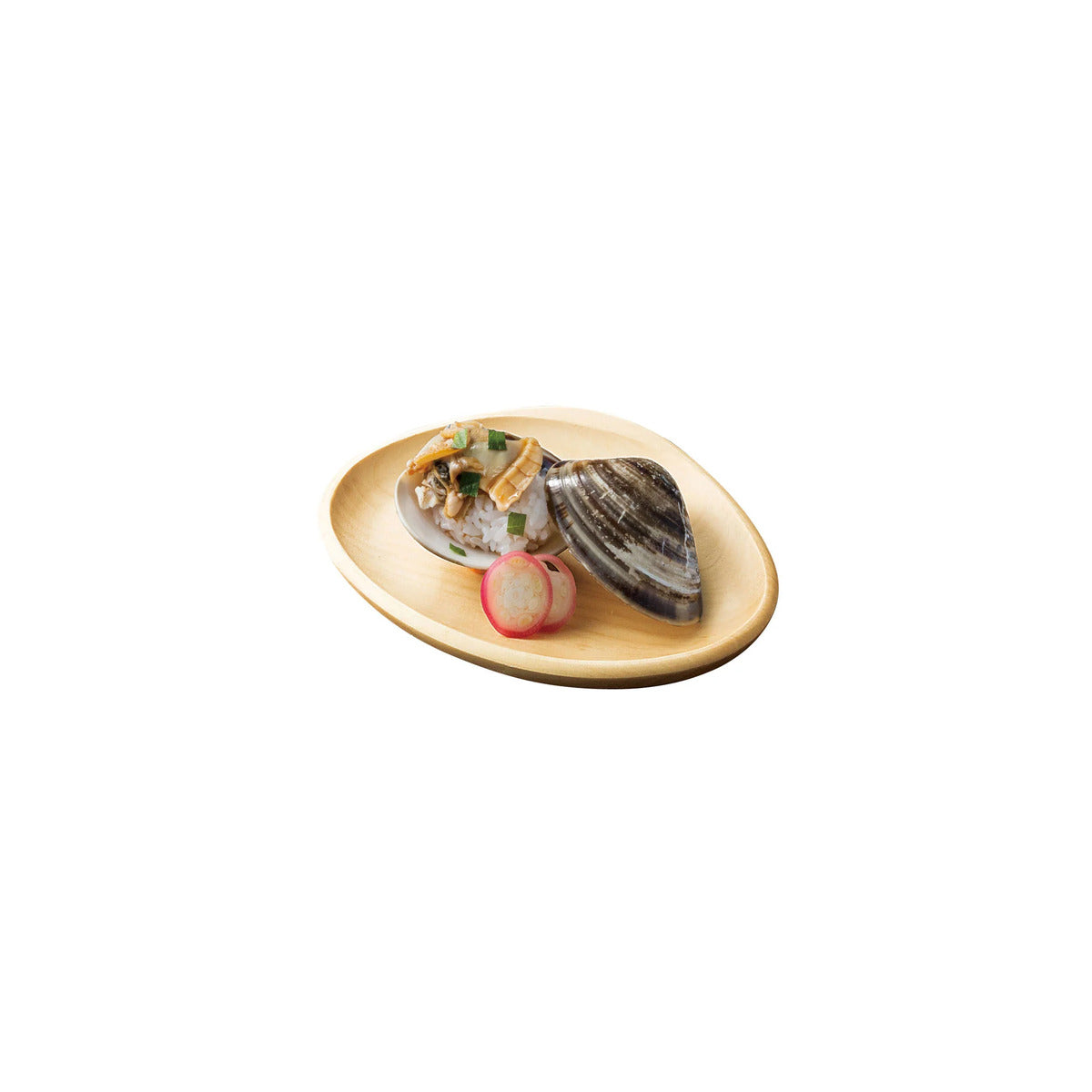 【取り寄せ商品】栃・蛤型皿(クリアー) 38022