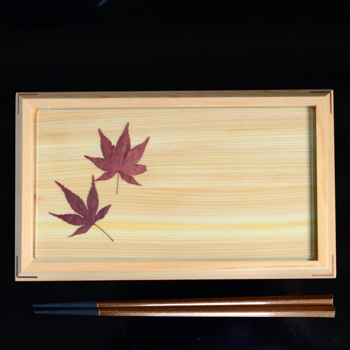 【取り寄せ商品】ひのき前菜皿 大(ガラス付)