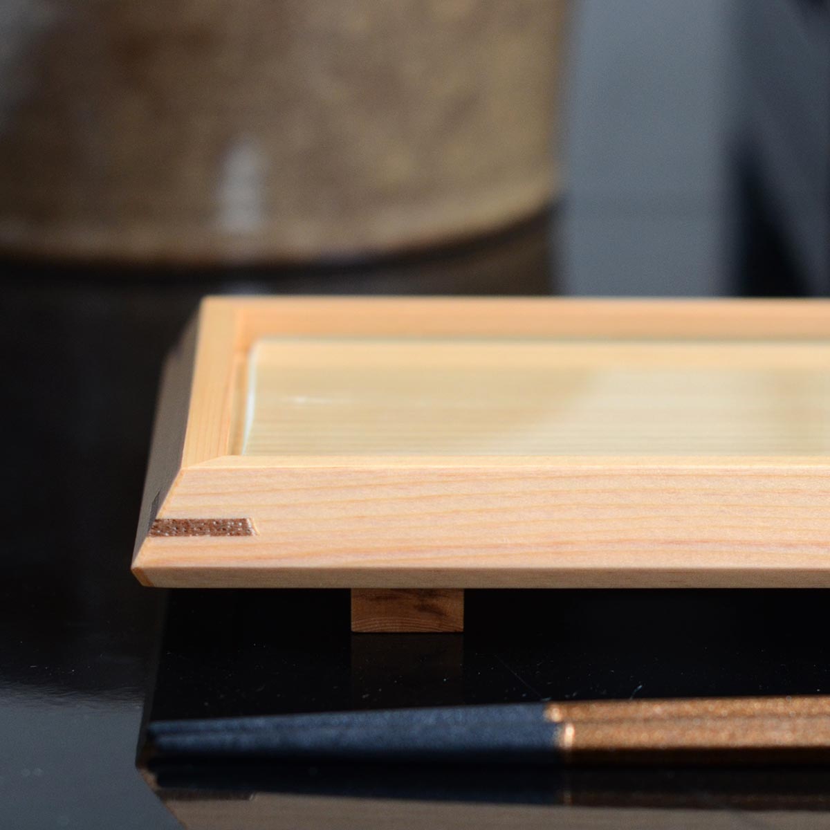 【取り寄せ商品】ひのき前菜皿 小(ガラス付)38474