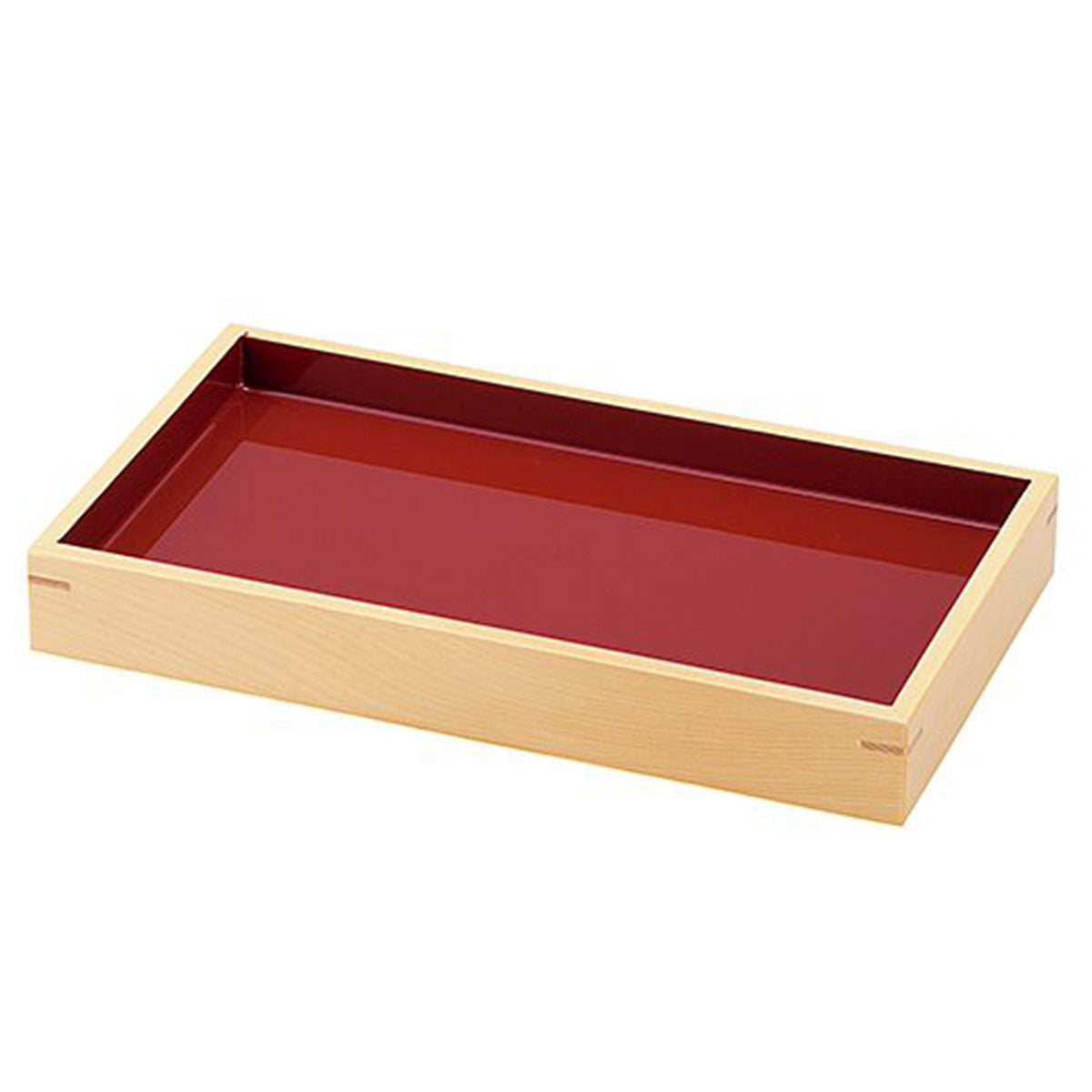 【取り寄せ商品】用美 YOUBI そば器 創・長角盛皿 内朱 竹すだれ付き 38515