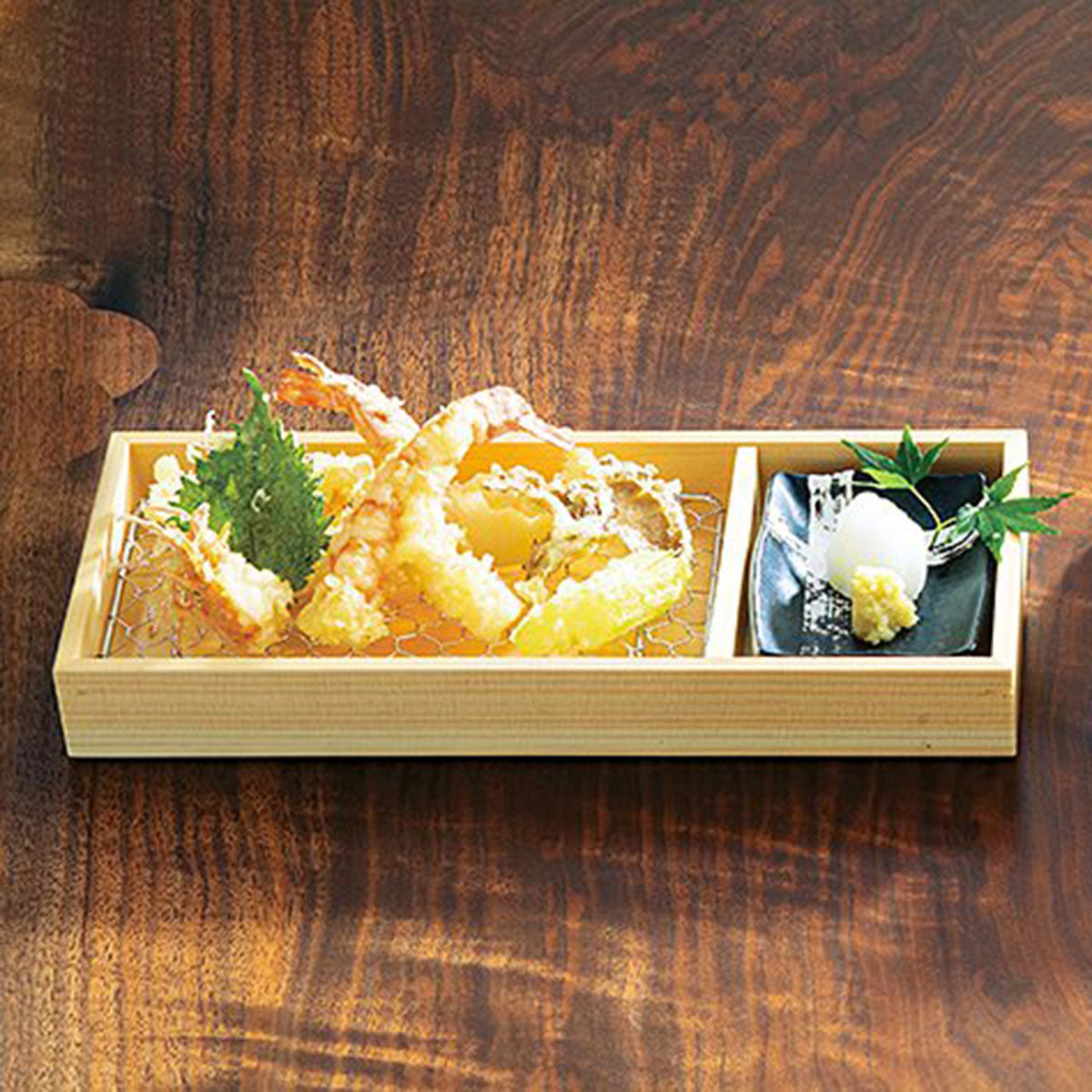 【取り寄せ商品】用美 YOUBI 創・長角料理箱 浅(仕切板付) 38598