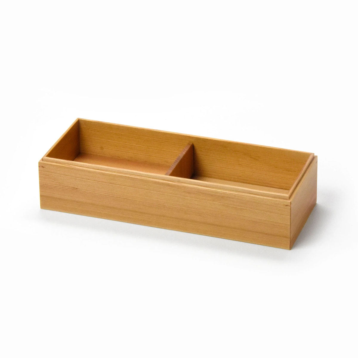 【取り寄せ商品】木曽杉・長角料理箱(取り外し式仕切付)【日本製】 38650