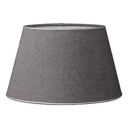 Rustic Linen ラウンドランプシェード付シルバーテーブルランプ A00005196 145904915