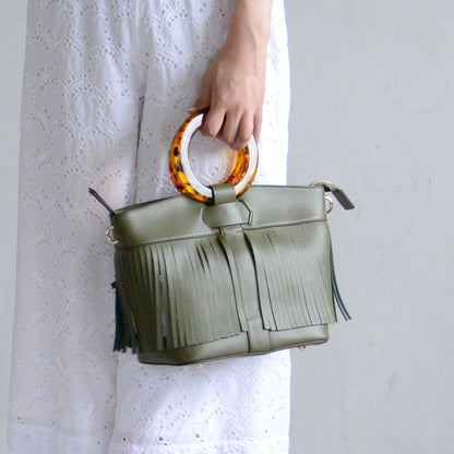 【SALE ２０％OFF】【送料無料】story. ストーリー クリアフリンジトートM 3A-1029-4