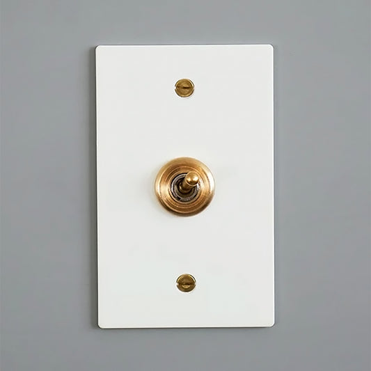 【クリックポスト便可】【メール便可】ホワイトスチールプレート 1スイッチ HS3769